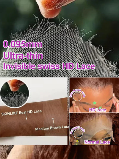 Chocolate Brown Hd Lace Frontal Curly Wigs