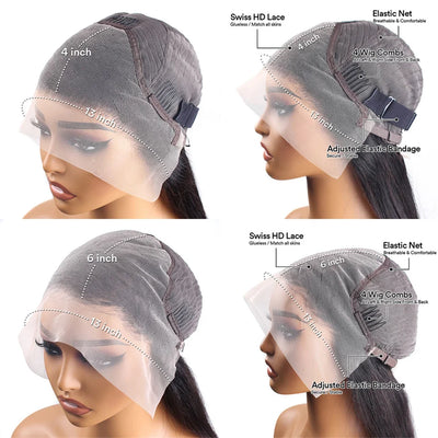 Colored Hd Lace Front Human Hair Wigs